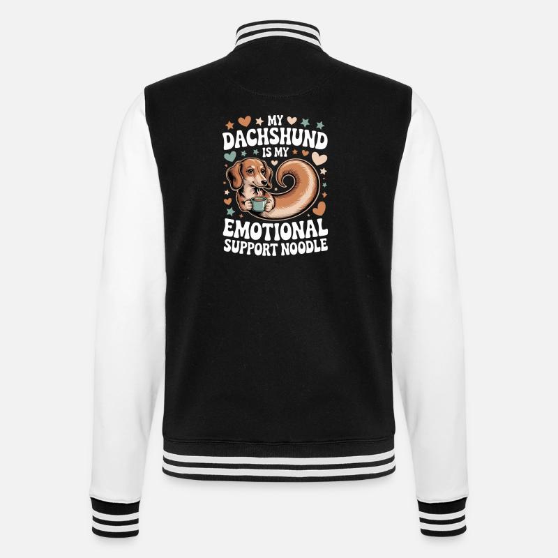 Teckel de soutien émotionnel - Veste Teddy - noir/blanc