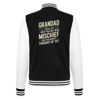 Opa-Witzige Unfug Vatertagsgeschenk-Idee - College-Sweatjacke - Schwarz/Weiß - Hinten - Marisol (170cm)