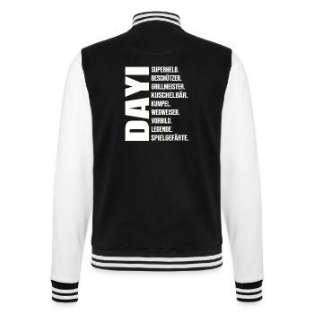 Dayi Definition Türkischer Onkel Geschenk Ideen - College-Sweatjacke - Schwarz/Weiß - Hinten - Marisol (170cm)