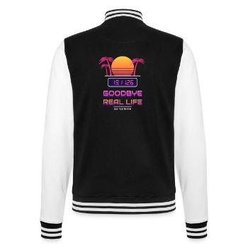 Goodbye Real Life 19.11. - College-Sweatjacke - Schwarz/Weiß - Hinten - Marisol (170cm)