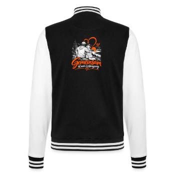 Gemeinsam ist mein Lieblingsweg - College-Sweatjacke - Schwarz/Weiß - Hinten - Marisol (170cm)