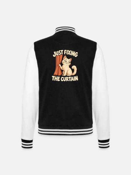 Nur den Vorhang reparieren - College-Sweatjacke - Schwarz/Weiß