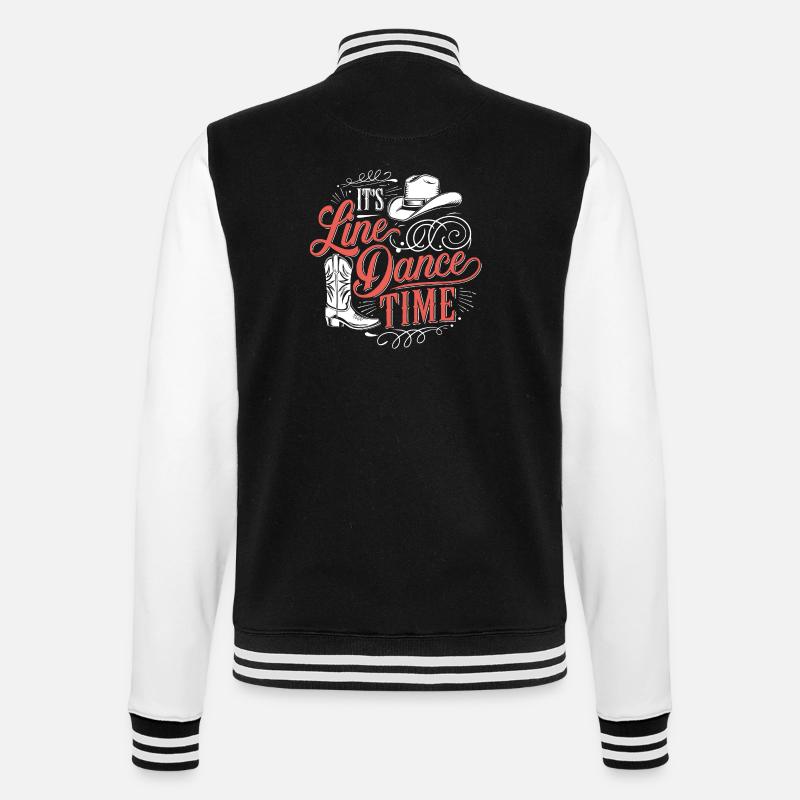 Line Dance Time Line Dancing Dancing - College Sweat Jacket - black/white