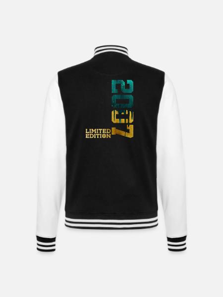 19. GEBURTSTAG LIMITED EDITION 2007 - College-Sweatjacke - Schwarz/Weiß