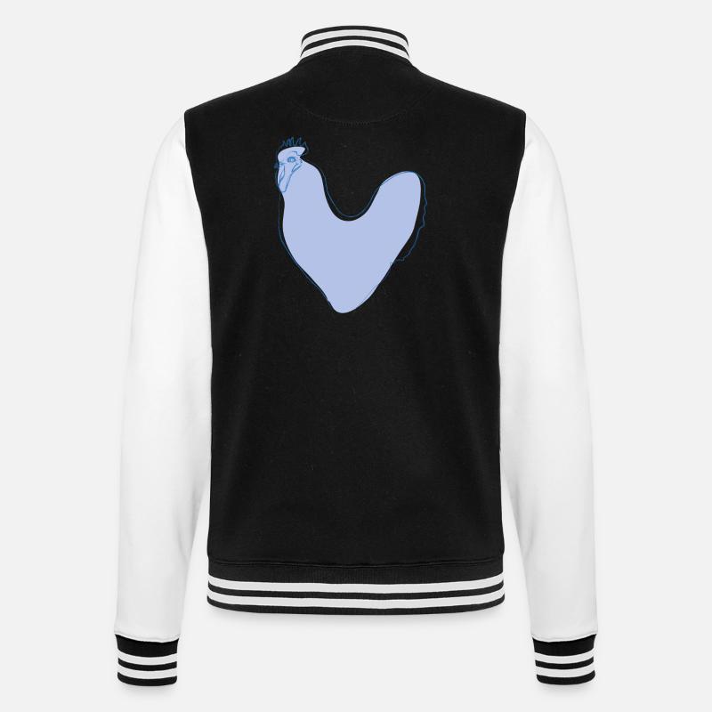 Hahn - College-Sweatjacke - Schwarz/Weiß