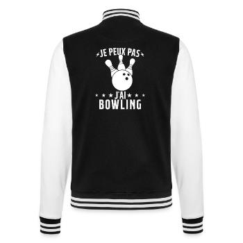 Je Peux Pas J'ai Bowling - Veste Teddy - noir/blanc - Dos - Marisol (170cm)