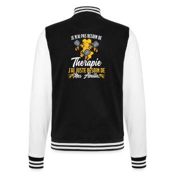 J'ai Juste Besoin D'aller Voir Mes Abeilles Cadeau - Veste Teddy - noir/blanc - Dos - Marisol (170cm)