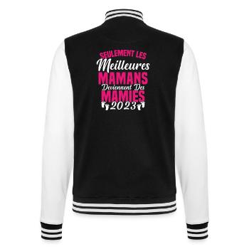 Les Meilleures Mamans Deviennent des Mamie 2023 - Veste Teddy - noir/blanc - Dos - Marisol (170cm)