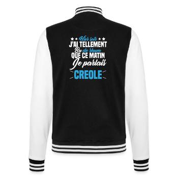 Hier soir j ai tellement bu de rhum - Veste Teddy - noir/blanc - Dos - Marisol (170cm)