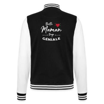 Belle Maman trop geniale / fête des mères - Veste Teddy - noir/blanc - Dos - Marisol (170cm)