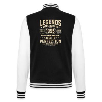 Legenden wurden 1995 geboren - College-Sweatjacke - Schwarz/Weiß - Hinten - Marisol (170cm)