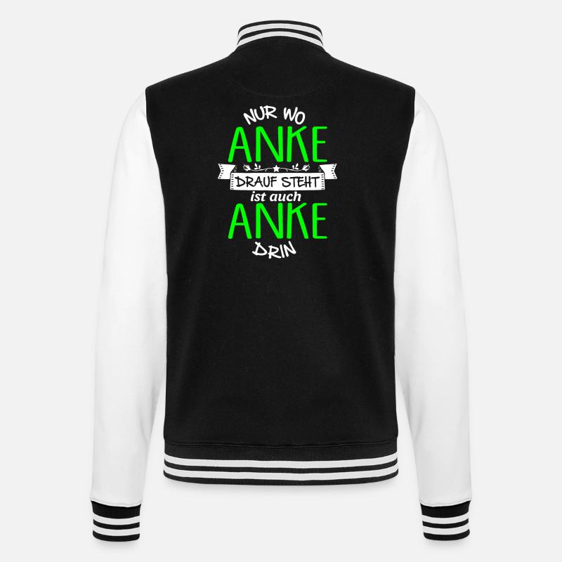 ANKE die Echte - College-Sweatjacke - Schwarz/Weiß