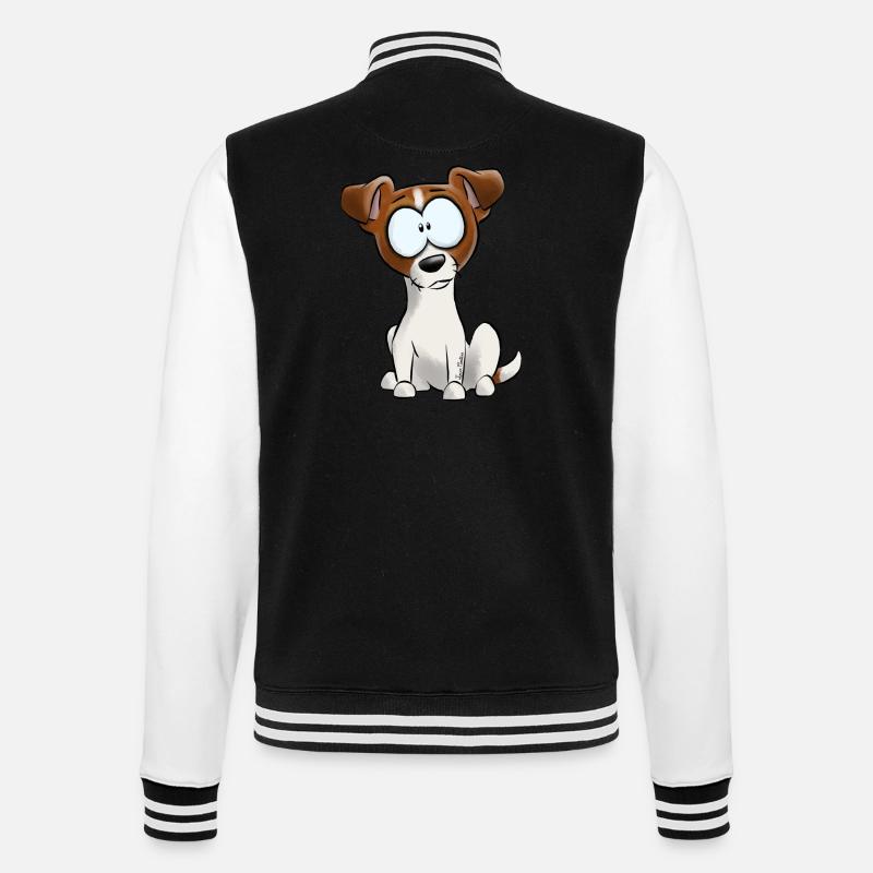 Ich bin Jack-Russell-Terrier - College-Sweatjacke - Schwarz/Weiß