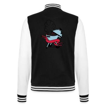 Grill mit Bandarole - College-Sweatjacke - Schwarz/Weiß - Hinten - Marisol (170cm)