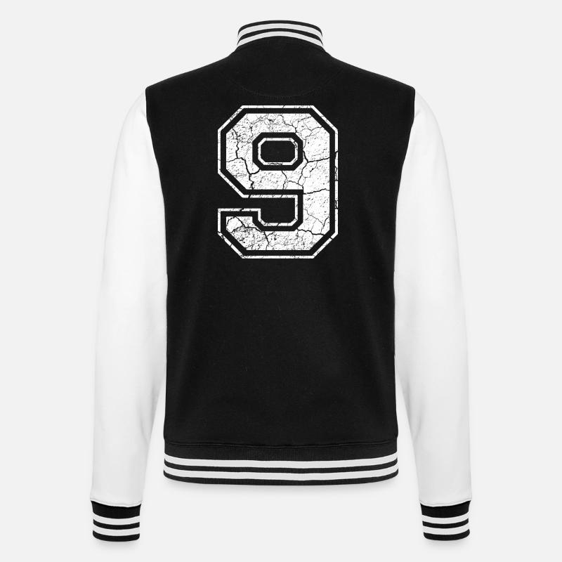9_nine_neun_white_weiss (fr) - Veste Teddy - noir/blanc