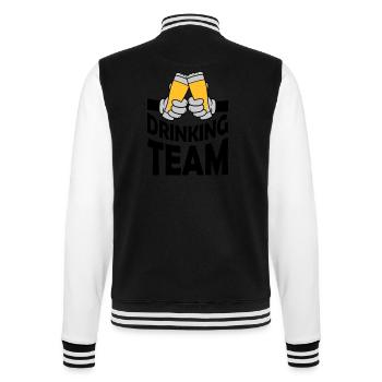 Boire du pain grillé au verre de bière de l’équipe - Veste Teddy - noir/blanc - Dos - Marisol (170cm)