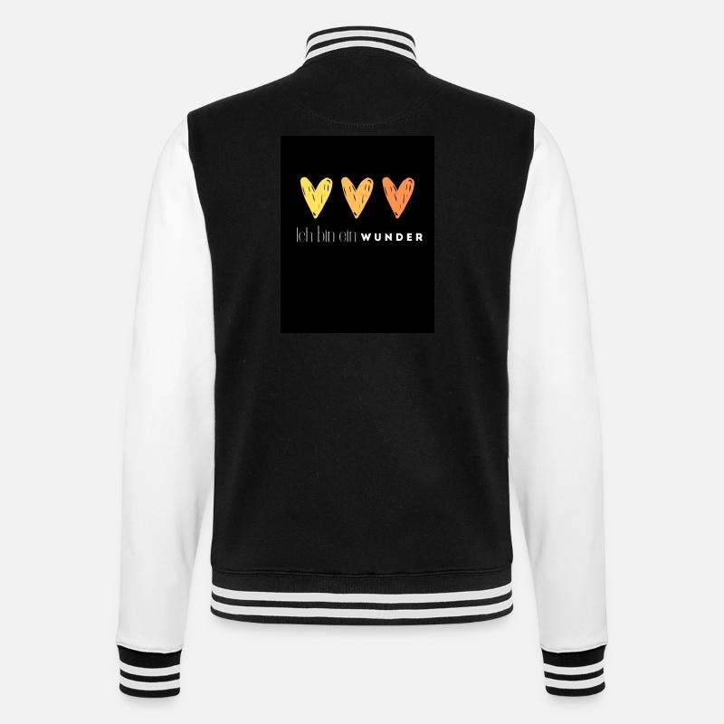 Ich bin ein Wunder - College-Sweatjacke - Schwarz/Weiß
