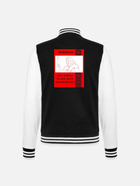 MÓRRÍGAN, IRISCHE KRIEGSGÖTTIN - College-Sweatjacke - Schwarz/Weiß
