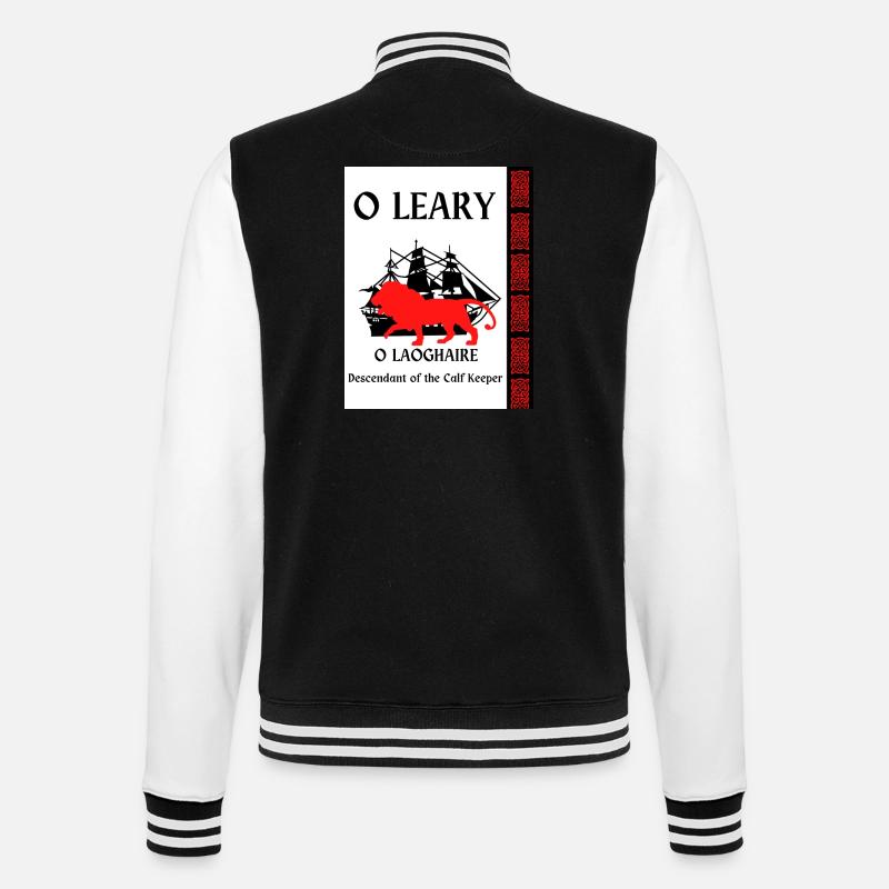 O Leary Nachname - College-Sweatjacke - Schwarz/Weiß