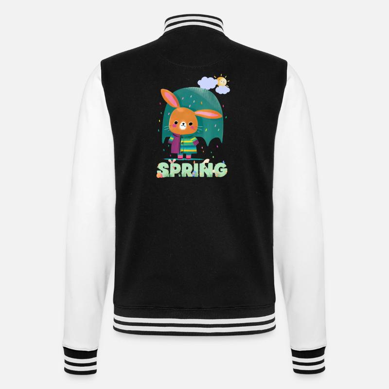 Spring | Easter | Happy Easter | Illustration - College Sweat Jacket - black/white