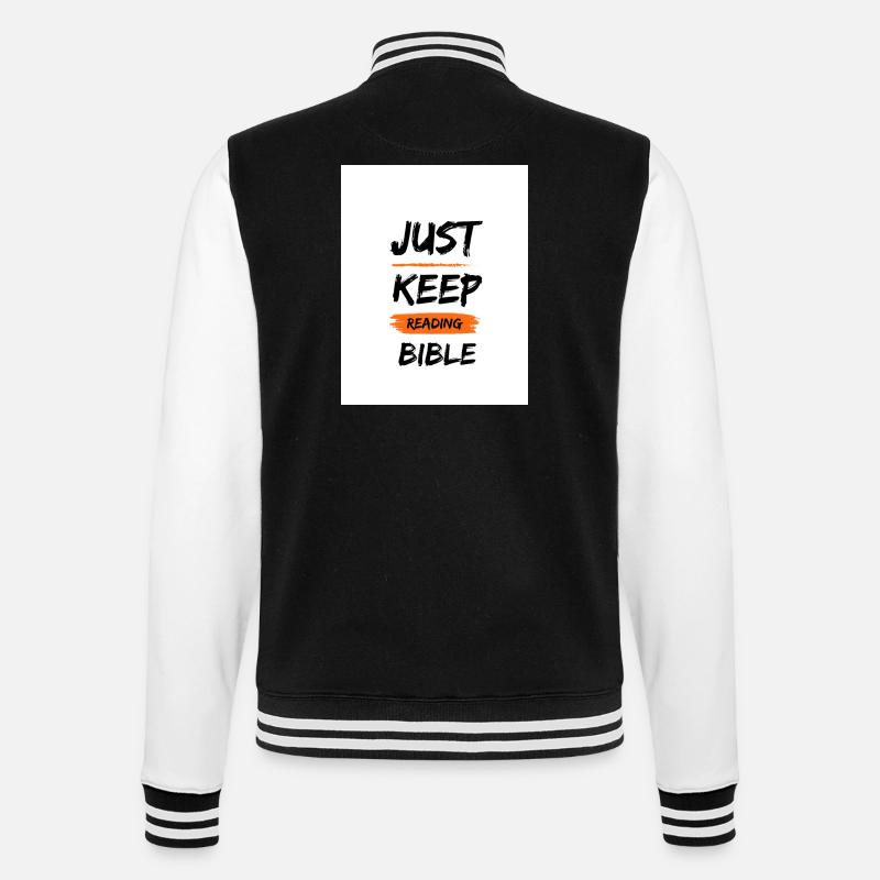 just keep reading the bible - College-Sweatjacke - Schwarz/Weiß
