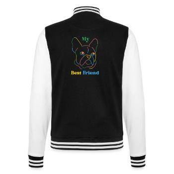 My Best Friend Dog - College-Sweatjacke - Schwarz/Weiß - Hinten - Marisol (170cm)