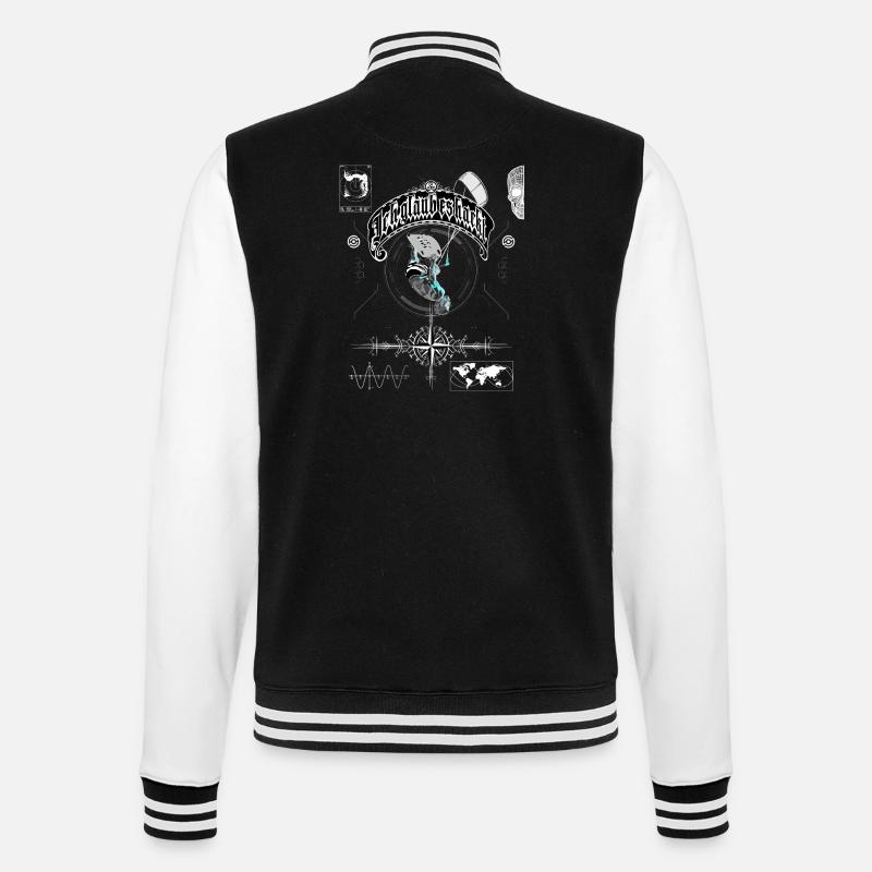 Ich glaub es hackt Kiter - College-Sweatjacke - Schwarz/Weiß