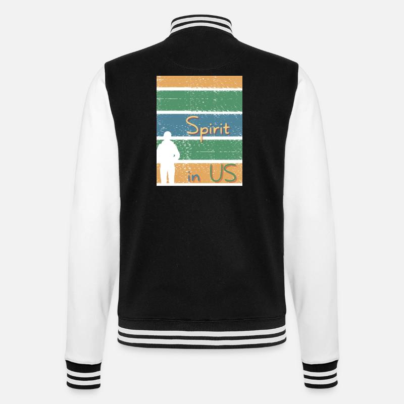 Der Geist in uns. Geist in uns. - College-Sweatjacke - Schwarz/Weiß