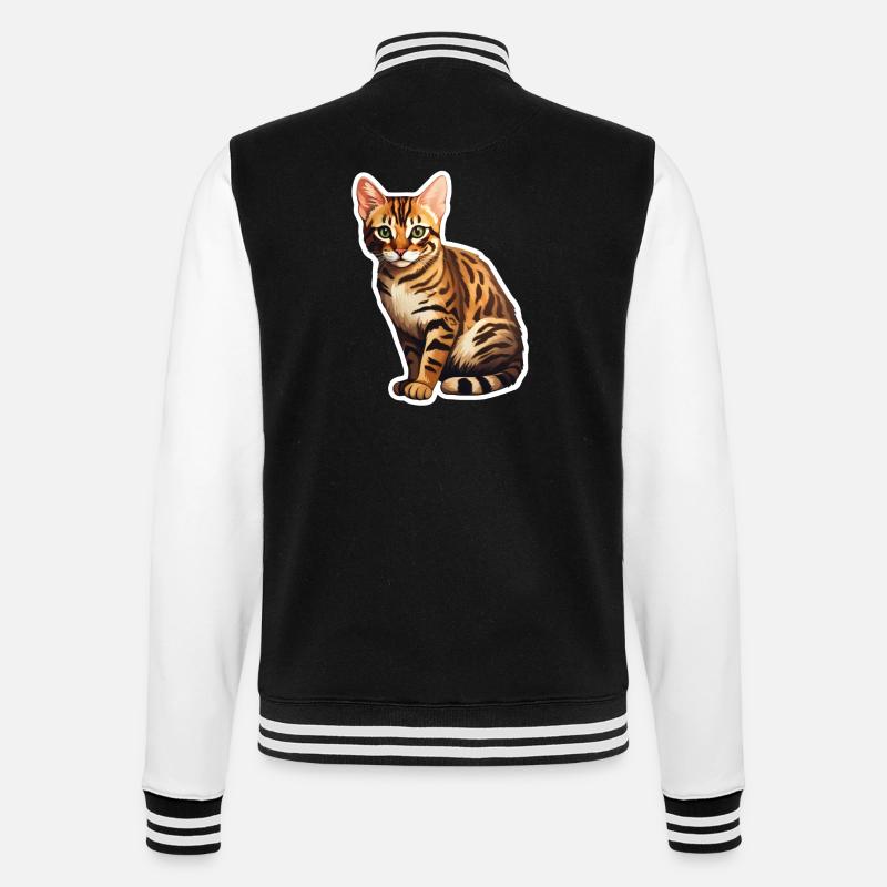Chat du Bengale - Veste Teddy - noir/blanc