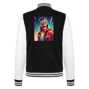 Typ - College-Sweatjacke - Schwarz/Weiß - Hinten - Marisol (170cm)