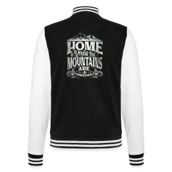 Home Is Where The Mountains Are - College Sweat Jacket - black/white - Back - Marisol (170cm)