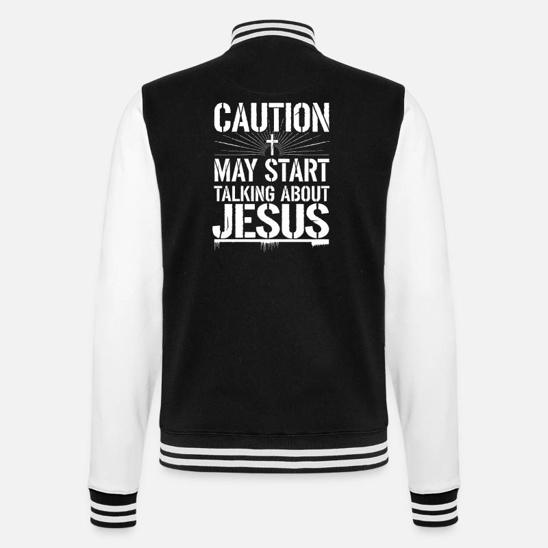 Ein starkes Glaubensstatement - College-Sweatjacke - Schwarz/Weiß