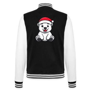Polar Bear Christmas - College Sweat Jacket - black/white - Back - Marisol (170cm)
