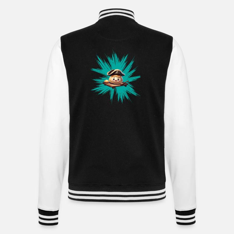 Boulette de levure sur graffiti - Veste Teddy - noir/blanc