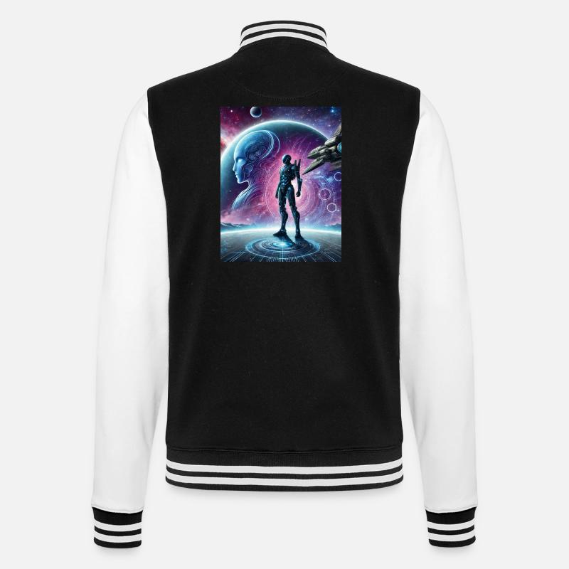 Tech Cosmos - Veste Teddy - noir/blanc
