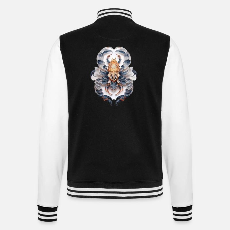 Sternzeichen Scorpion - College-Sweatjacke - Schwarz/Weiß