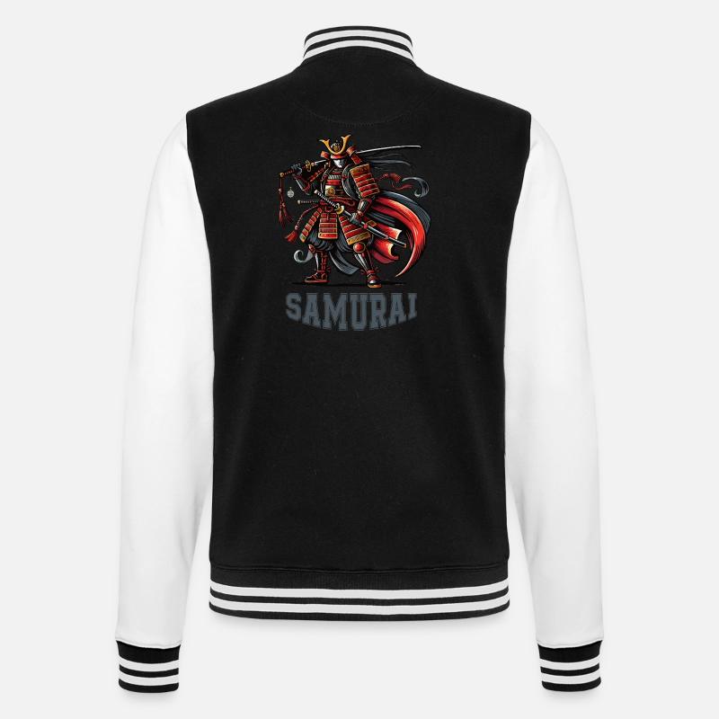 Samurai Comic - College Sweat Jacket - black/white