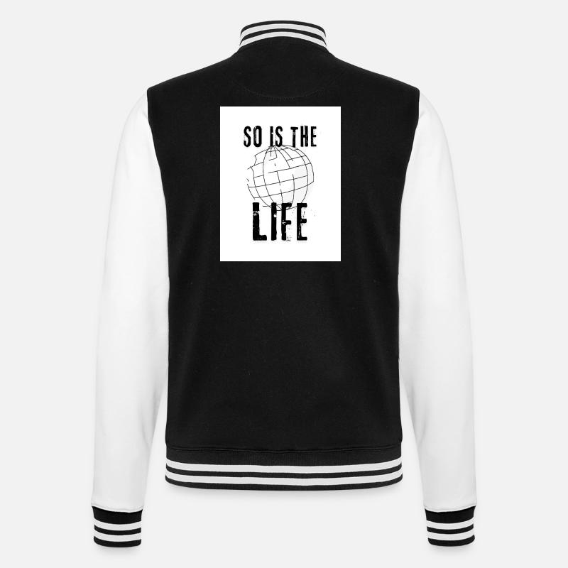 La vie aussi - Veste Teddy - noir/blanc