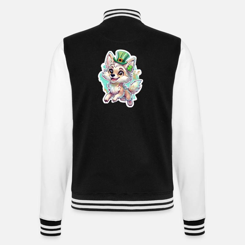Renard de la Saint-Patrick - Veste Teddy - noir/blanc