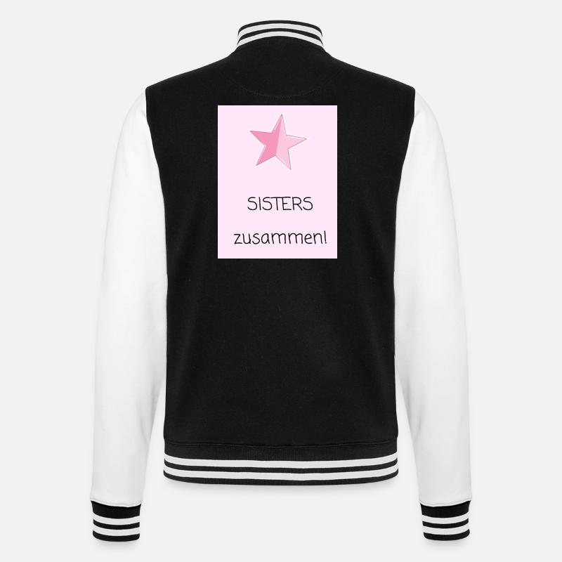 SISTERS zusammen - Veste Teddy - noir/blanc