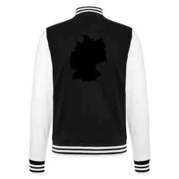 Germany, outlined, shade, outline, Germany, - College Sweat Jacket - black/white - Back - Marisol (170cm)