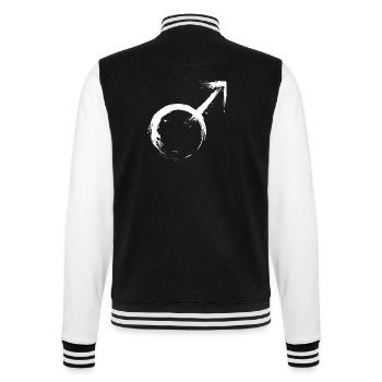 Männliches Geschlechtssymbol Symbol Vektor - College-Sweatjacke - Schwarz/Weiß - Hinten - Marisol (170cm)