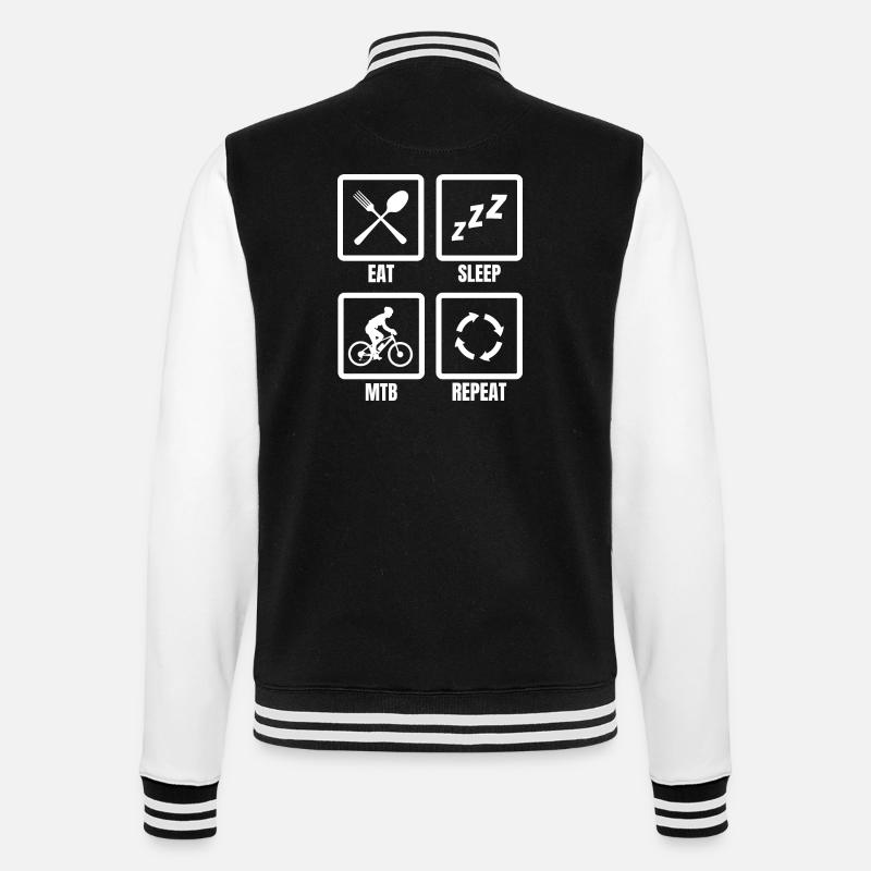 Mountainbiker Zeitplan - College-Sweatjacke - Schwarz/Weiß
