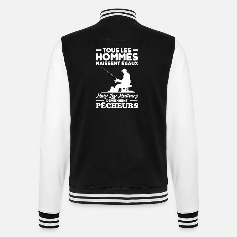 Les meilleurs hommes deviennent pêcheurs - Veste Teddy - noir/blanc