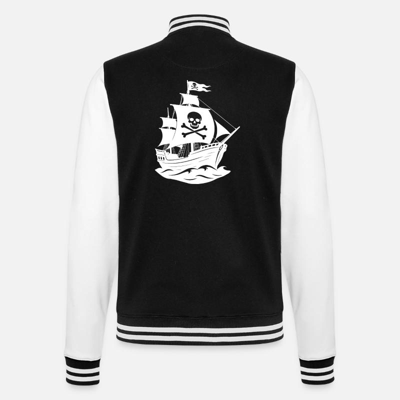 Bateau pirate - Veste Teddy - noir/blanc