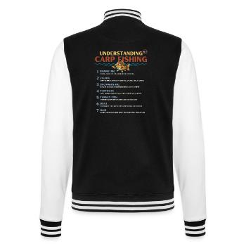 Geheimsprache des Karpfenfischens verstehen Band 3 - College-Sweatjacke - Schwarz/Weiß - Hinten - Marisol (170cm)