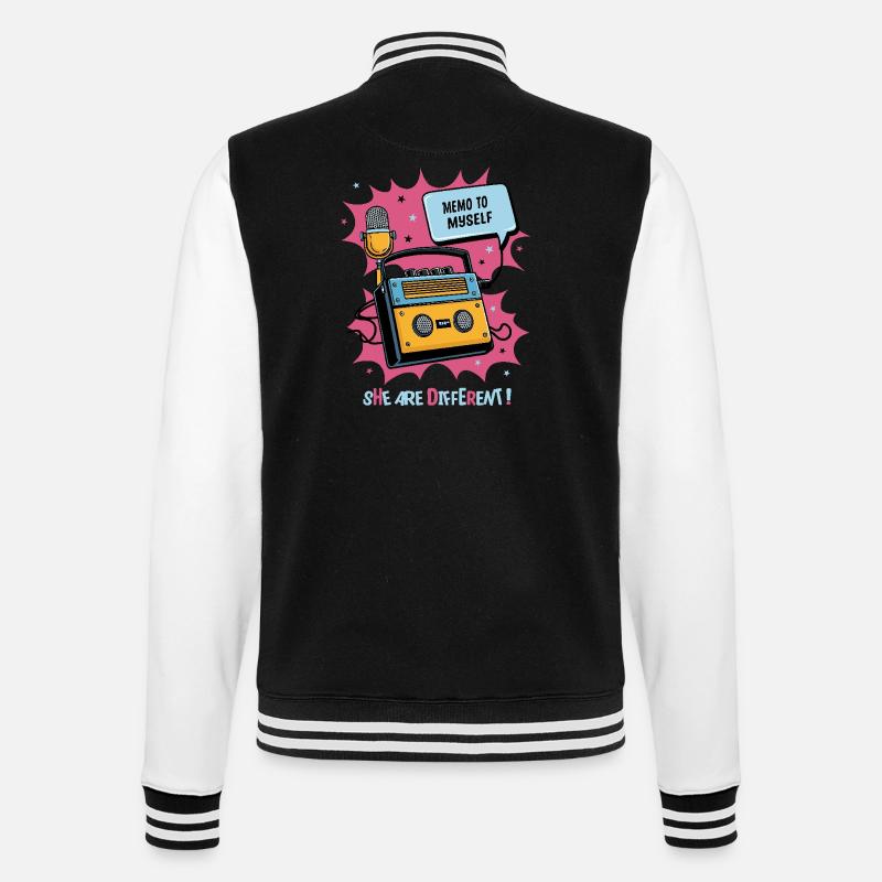 Sie sind anders ! - College-Sweatjacke - Schwarz/Weiß