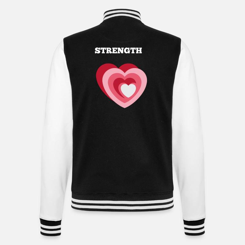 Strength tee - College Sweat Jacket - black/white