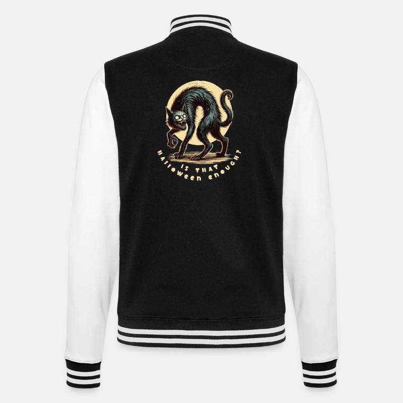 Est-ce qu’Halloween suffit chat - Veste Teddy - noir/blanc