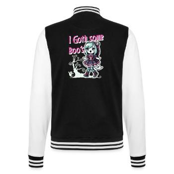 Halloween Goth Girl J’ai des fantômes - Veste Teddy - noir/blanc - Dos - Marisol (170cm)